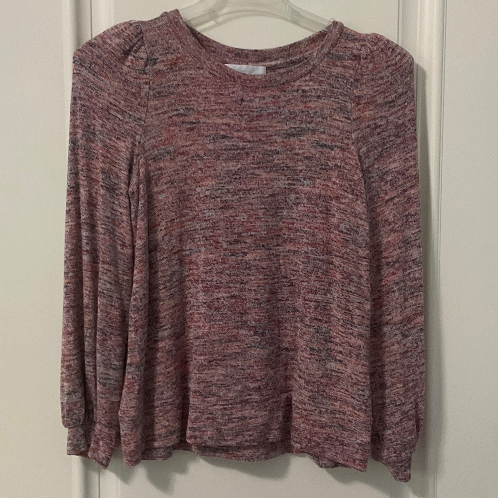 Cozy Marled Long-Sleeve Women's Top - Pink S